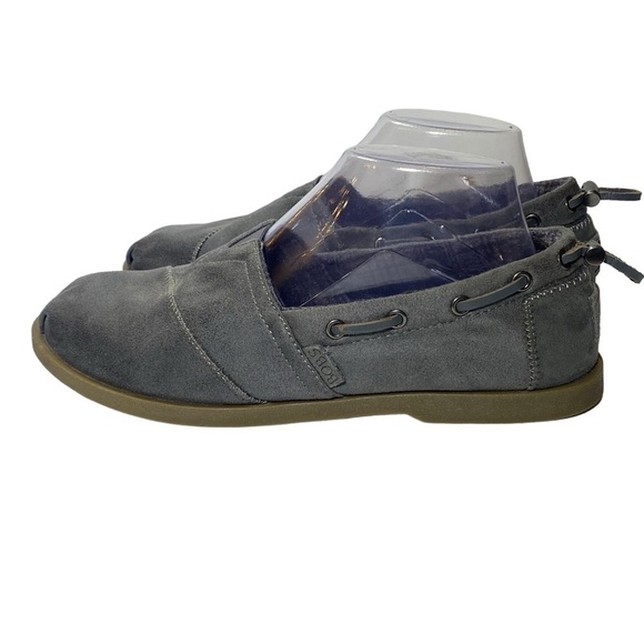 Bobs by Skechers Women 9 chill luxe memory foam gray faux suede slip on Loafers - Picture 4 of 9